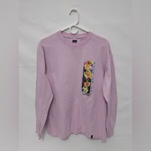 HUF Light Pink Long Sleeve Tee